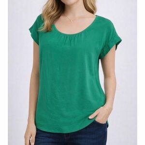 OLD NAVY • Green Classic Short-Sleeve Blouse, S